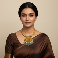 Jadau Pendant Kante Sets- KN00655