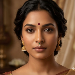 Beautiful Stone Septum Nose Ring in Kundan - NR0016