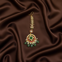 Flower Pattern Round Jadau Tika - HA00227