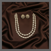 White Stone Victorian Necklace - VN0048