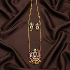 Pota Stone Gandaberunda Pendant With Chain - NH00446
