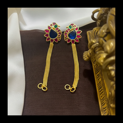 Jadau Peacock Bugadi ear Maatil - MT00106