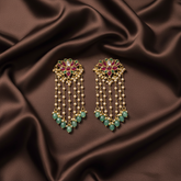 Beautiful Lotus Stud Pearl Drops - KE00593