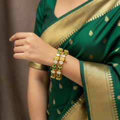 Mango Jadau Mozonite Openable Bangle - BG00669