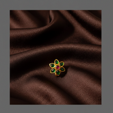 Flower Nose Ring In Kundan - NR0013