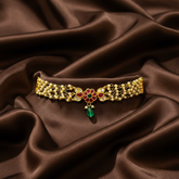 Mega Pearl choker with flower Pendant - PB00589