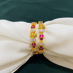 Mango Jadau Mozonite Openable Bangle - BG00669