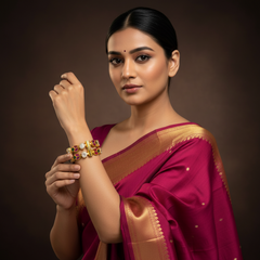 Mango Jadau Mozonite Openable Bangle - BG00669