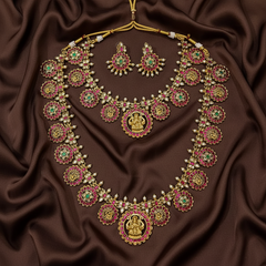 Kempu Stone Lakshmi Bottu Combo - BR0072