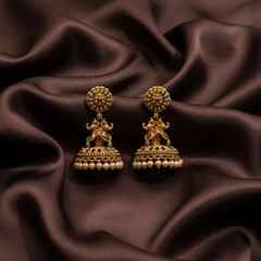 Nakshi Temple Collection Jhumki - NE00639