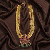 Beautiful Traditional Lakshmi Kaasu Jadau Long Haram - KH00377