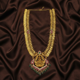 Kaasu Long Haram With Lakshmi Pendant and Side Pendants - KH00381