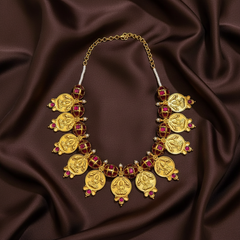 Jadau Lakshmi Kaasu With Jadau Round Ball - KN00589