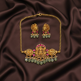 Jadau Kundan in Lord Lakshmi Necklace - KN0083