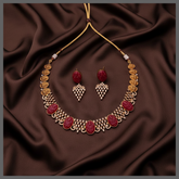Beautiful Stone and Lakshmi Necklace In Nakshi - NN00828