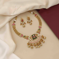 Jadau Kundan Designer Necklace - KN00602