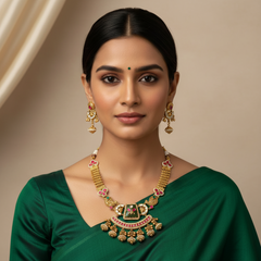 Jadau Kundan Designer Necklace - KN00602