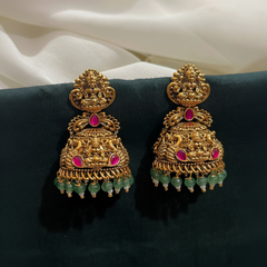 Jadau Lakahmi Nakshi Jhumkis - KE00579