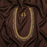 Antique finish Nakshi Haram with earrings - NH0020