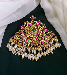 Peacock Pendant with Rice Pearls - KP003