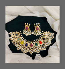 Navaratna with Rice pearls - KN00186