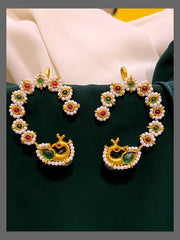 Beautiful Peacock Earcuff In Nakshi - NE00379
