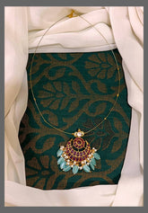 Ruby Chandbali Necklace In Kundan - KN00427