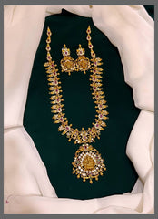 Beautiful Small Flower Haram with Lakshmi Pendent - NH00252