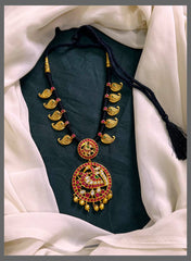 Mango Black Dori With Jadau Pendent - BD0070