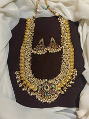 Kaasu Long Haram With Lotus Kempu Pendant - NH00181