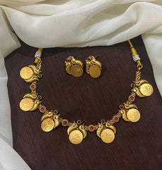 Traditional Kaasu Peacock Neckalce - NN00142