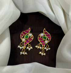 Swan Pattern Big Bugadi in Jadau Stone - BU0038