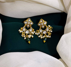 Elegant White Hangings in Kundan-KE00178