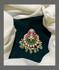Peacock Pendent in Kundan - KP0095