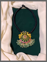 Black Dori With Beautiful Peacock Pendent - BD0059