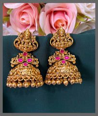 Beautiful Big Lakshmi Jhumki earring In Nakshi - NE00466