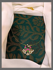 Invisible Chain With Kundan Pendent - KN00429