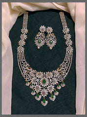 Beautiful Flower Side Pendant with Hug Flower Haram - DH0041