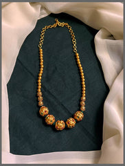 Golden Beads Matt finishing Haram - PB00419