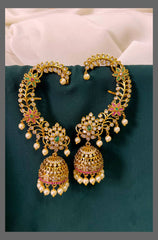 Flower Earcuff Jhumki In CZ stone - NE00461