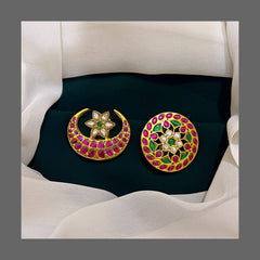 Jadau Gold Replica Sun and Moon - HA0015