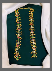 Jadau Front Open Gold Replica Haram - KH00196