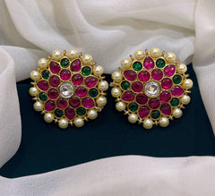 Multi Color Stud in Kundan - KE00171