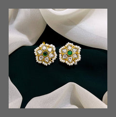 White and Green Flower Bugadi - BU0044