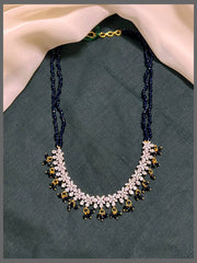 Double Layer Beads with White stone Flower - PB00358