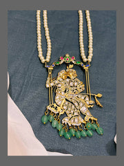 Beautiful Pearl Haram with Radha Krishna Peandent - PB00121