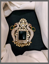 Beautiful Emerald and white Stone Victorian Pendent - VP008