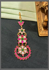 Multi Colour and Multi Design Maang Tikka in Kundan - HA00202