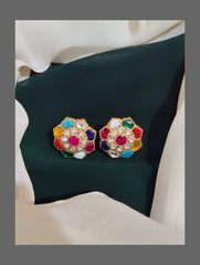 Navaratna Screw back Studs - KE00191