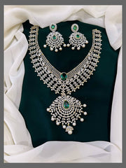 Classy Daimond Look Alike Haram with earrings - DH001